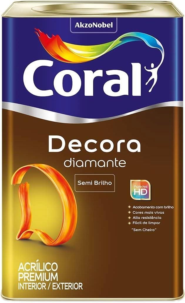 ACRILICO SEMI-BRILHO BRANCO CORAL DECORA DIAMANTE - 18L