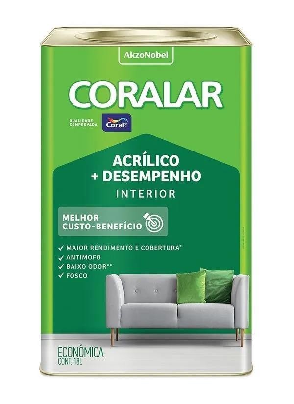 ACRILICO FOSCO BRANCO CORALAR - 18L