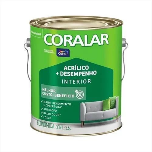 ACRILICO FOSCO BRANCO CORALAR - 3,6L