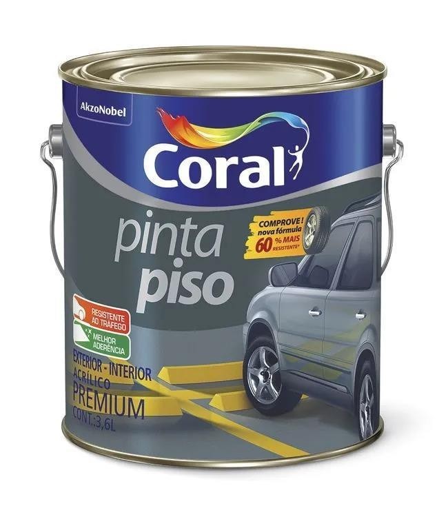 ACRILICO PISO AMARELO DEMARCAÇAO CORAL - 3,6L
