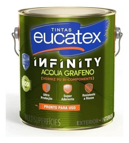 VERNIZ PU ACQUA GRAFENO KIT 3,6L EUCATEX - GL.