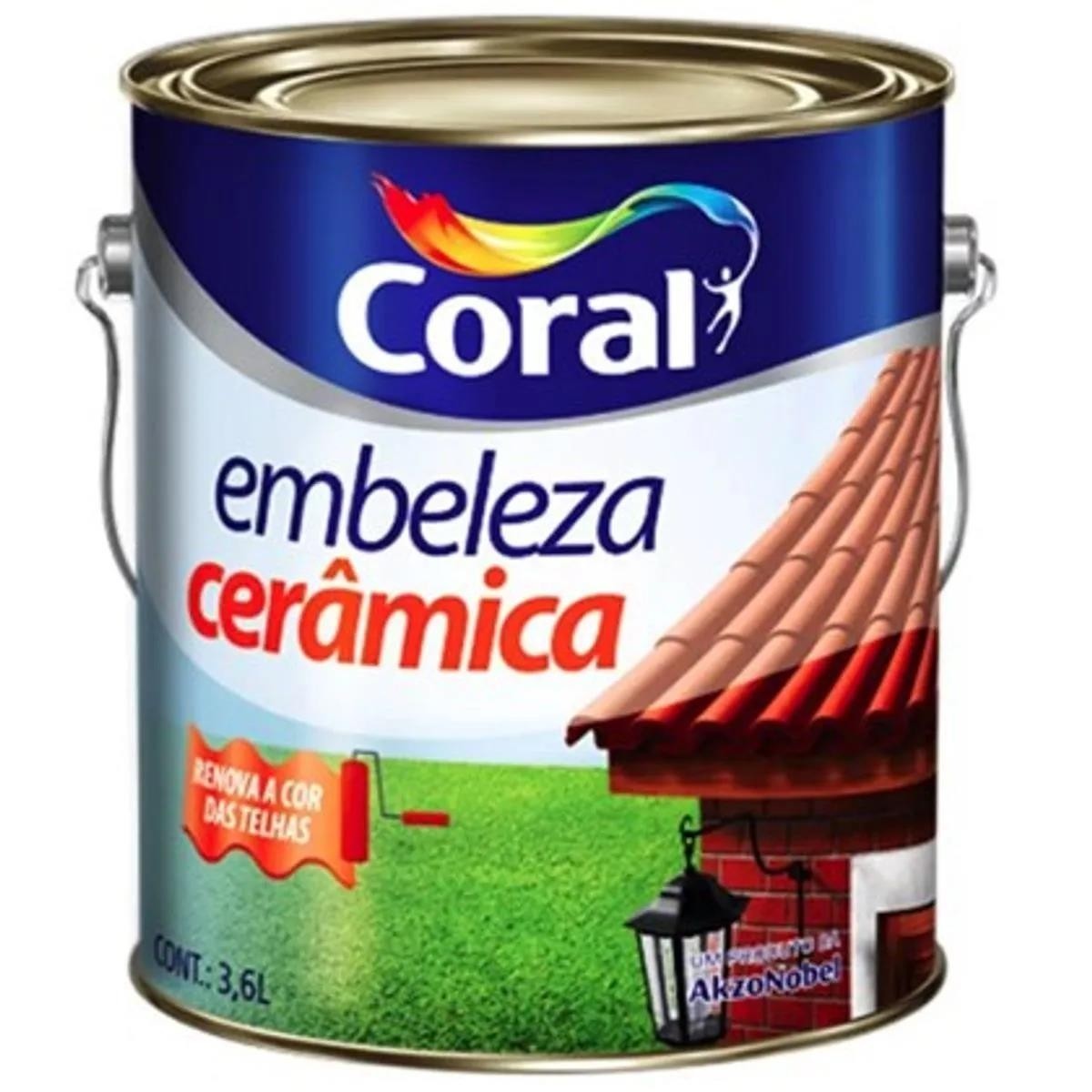 EMBELEZA CERAMICA - ESMALTE CORAL - 3,6L