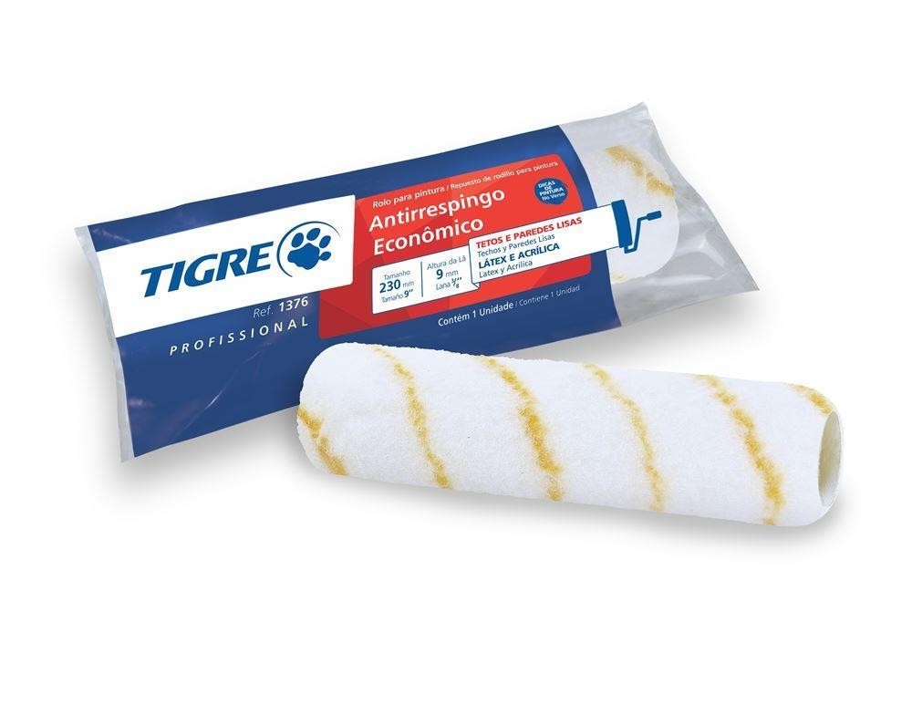 ROLO DE LÃ 1376 23CM SEM CABO TIGRE - PC