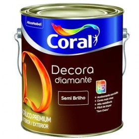 ACRILICO SEMI-BRILHO BRANCO CORAL DECORA DIAMANTE - 3,6L