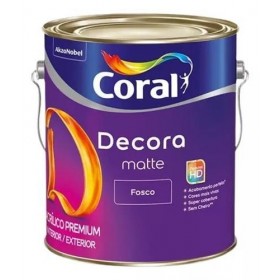 ACRILICO FOSCO BRANCO DECORA MATTE CORAL - 3,6L
