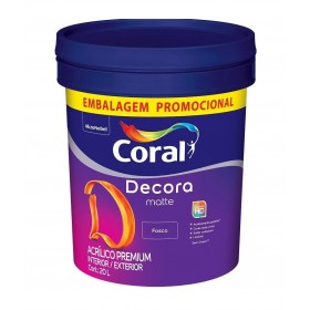 ACRILICO FOSCO BRANCO DECORA MATTE CORAL - 20L