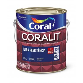 ESMALTE FOSCO PRETO CORALIT - 3,6L CORAL