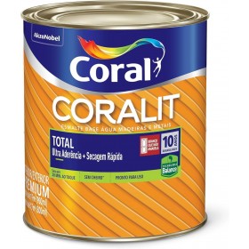 ESMALTE BASE D AGUA FOSCO PRETO CORAL - 900ML